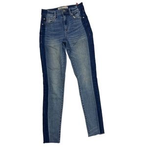Garage Two Tone High Rise Skinny Jeans